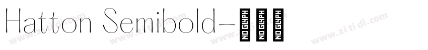 Hatton Semibold字体转换